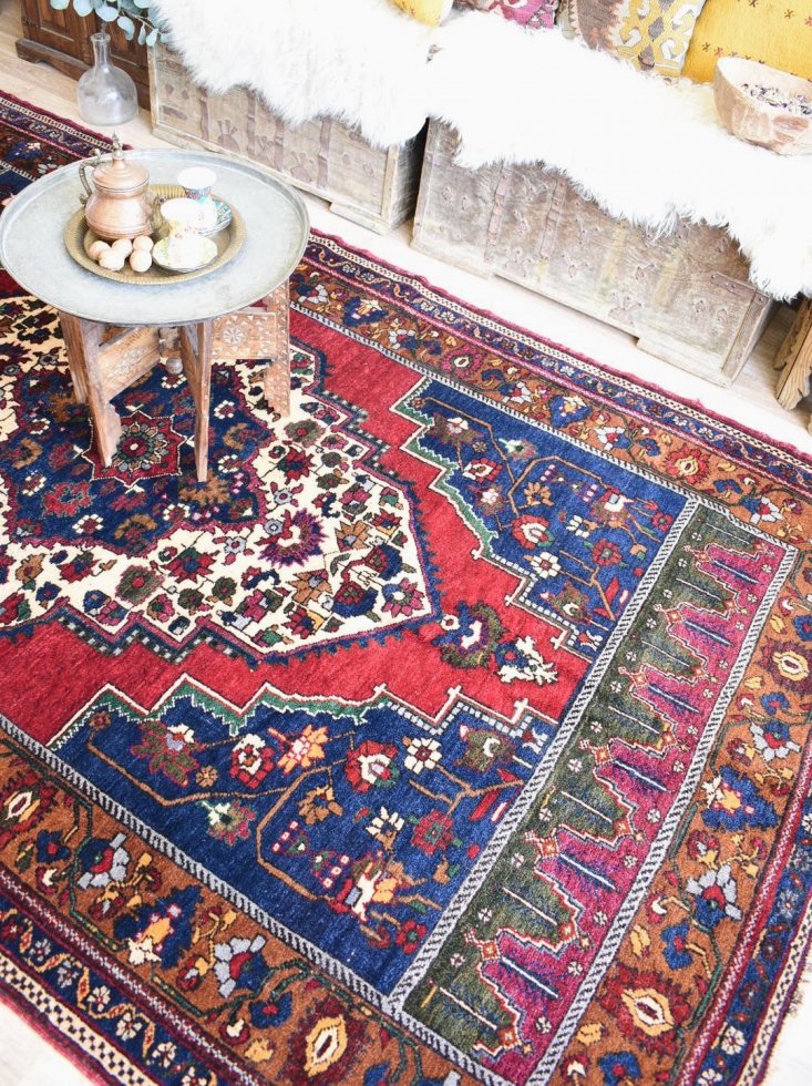 オールド絨毯 ヴィンテージラグ タシュプナル絨毯 ヴィンテージ加工ラグ 中央アナトリア トルコ絨毯 ペルシャ絨毯