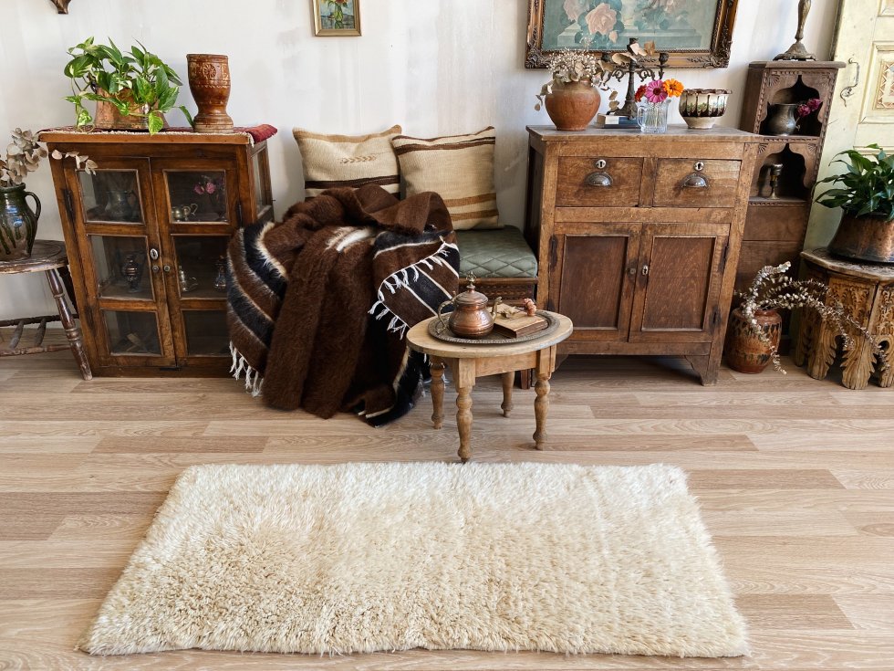全国宅配無料  ビンテージラグ トルコ絨毯 ラグ