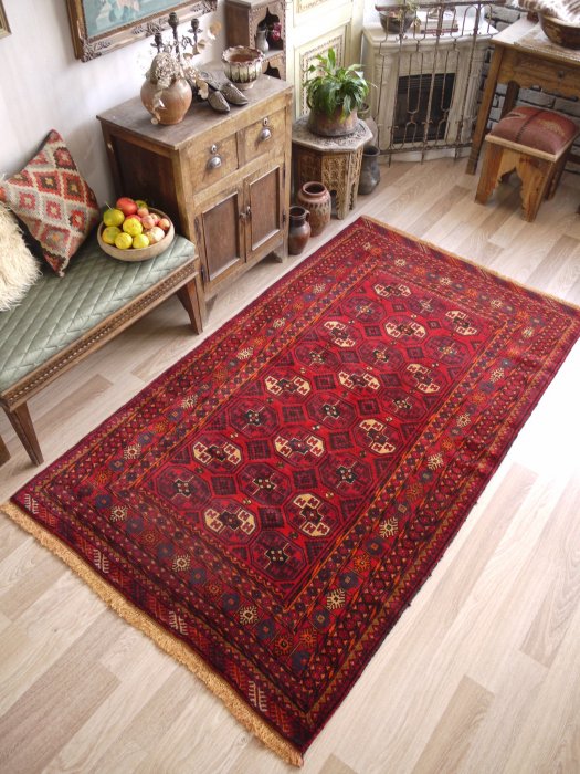 ペルシャ産オールドバルーチ絨毯 約224×130