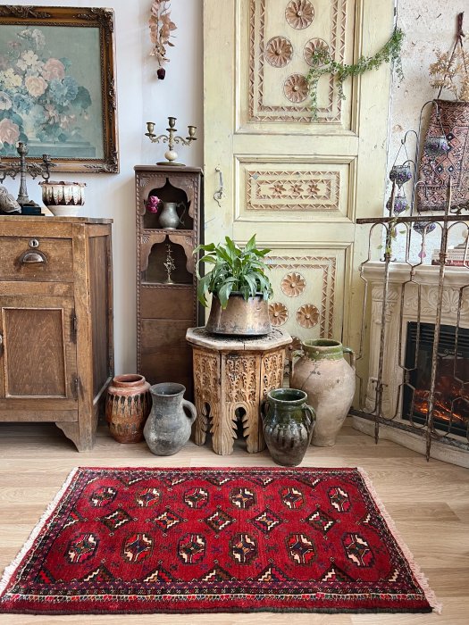 ペルシャ産オールドバルーチ絨毯  約96×64