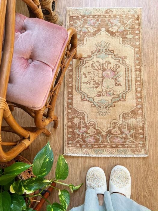 Vintage Turkish Mini Rug   4484