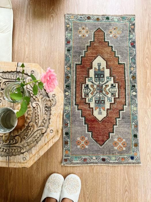 Vintage Turkish Mini Rug   9346