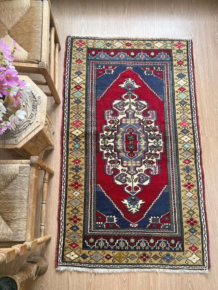 ヴィンテージターキッシュラグ オーバーダイラグ トルコラグ