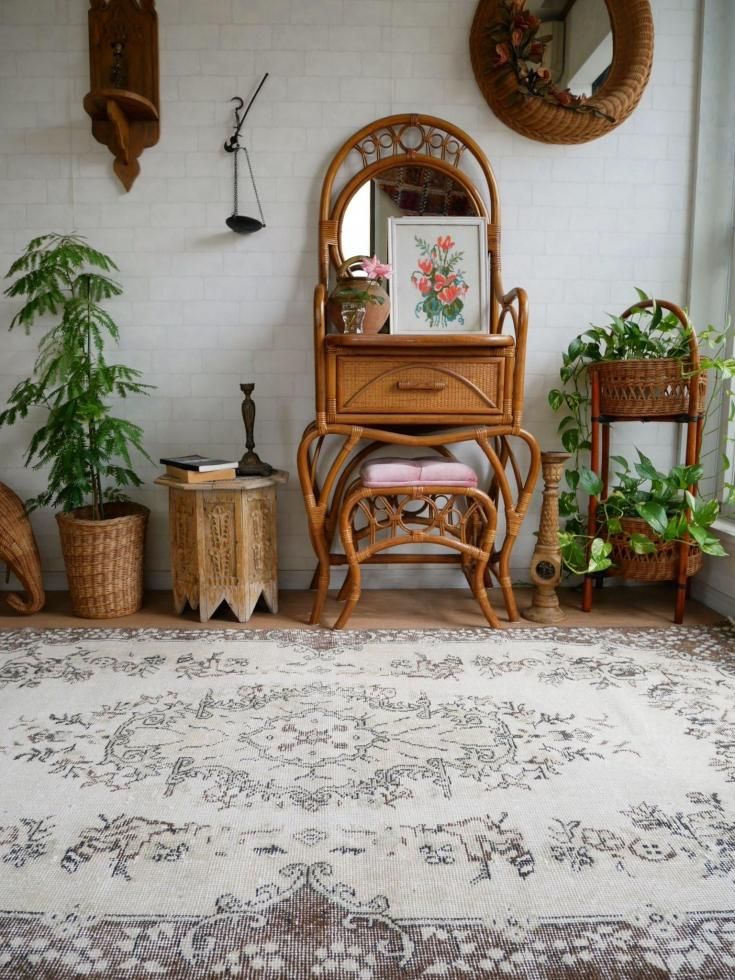 ペールトーン　トルコ　ヴィンテージ　ラグ　ターキッシュラグ ペールトーン トルコ ヴィンテージ ラグ ターキッシュラグ