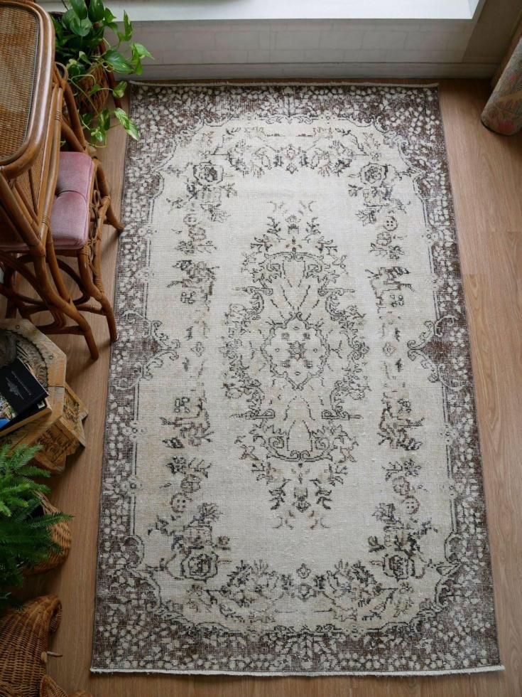 ペールトーン　トルコ　ヴィンテージ　ラグ　ターキッシュラグ ペールトーン トルコ ヴィンテージ ラグ ターキッシュラグ