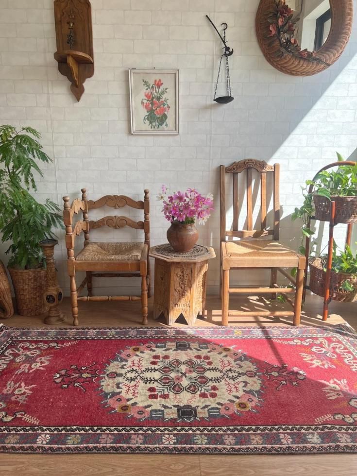 ヴィンテージターキッシュラグ オーバーダイラグ トルコラグ