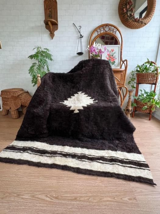 ヴィンテージキリム おしゃれな配色のクッションカバー、トルコのオールドキリムを