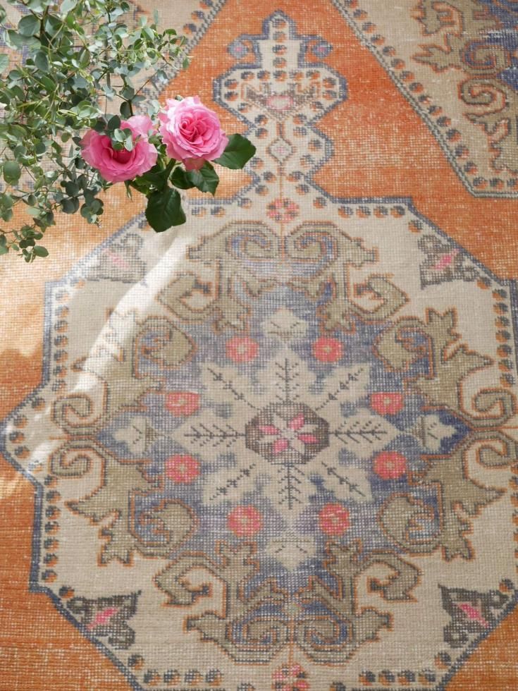 ヴィンテージターキッシュラグ オーバーダイラグ トルコラグ