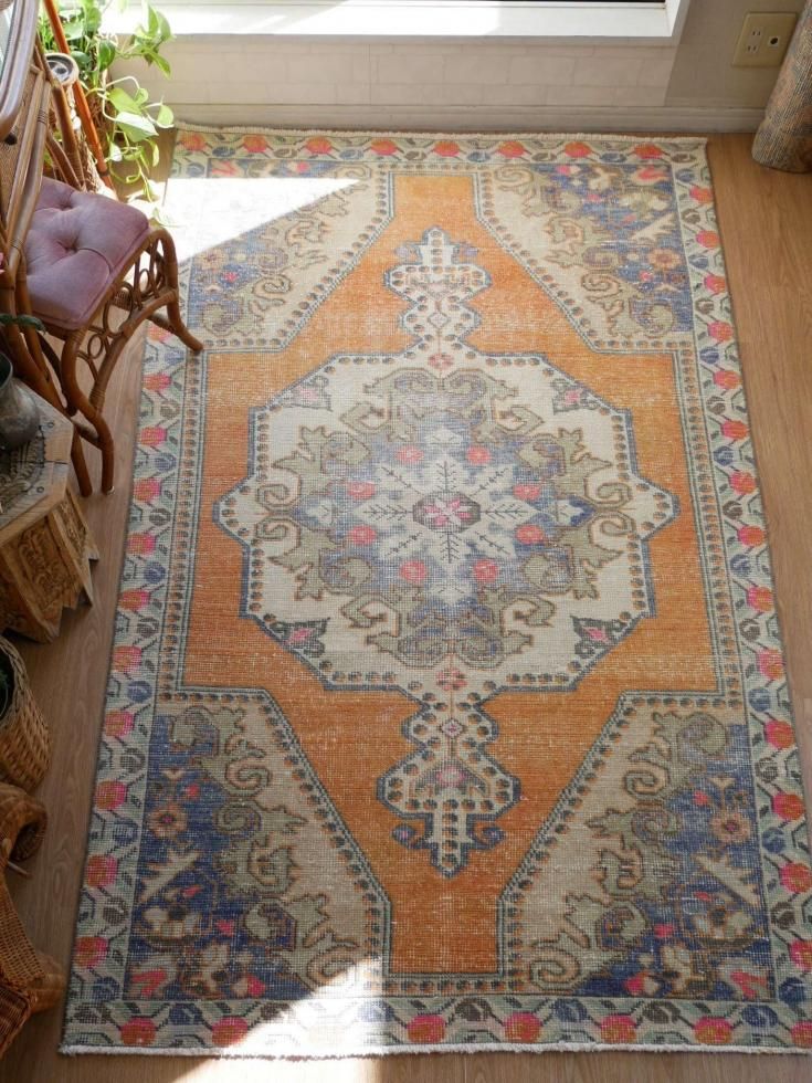 ヴィンテージターキッシュラグ オーバーダイラグ トルコラグ