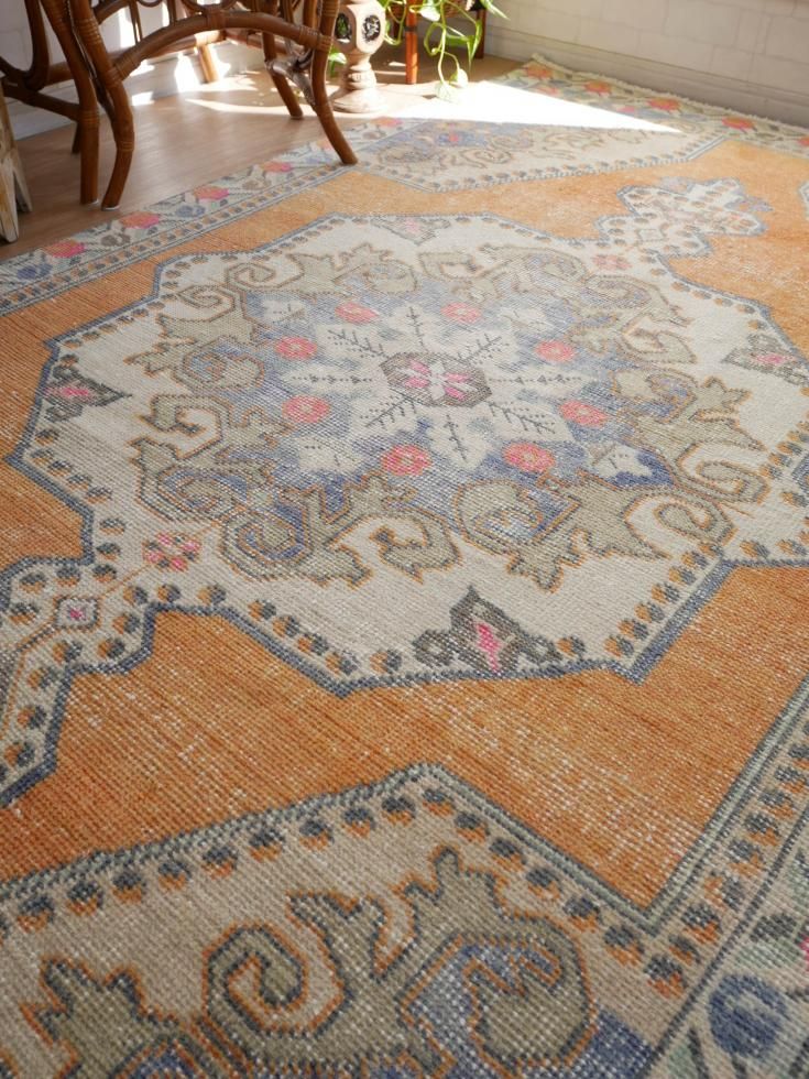 トルコヴィンテージラグ キリムラグ ターキッシュラグ ヴィンテージターキッシュラグ オーバーダイラグ トルコラグ