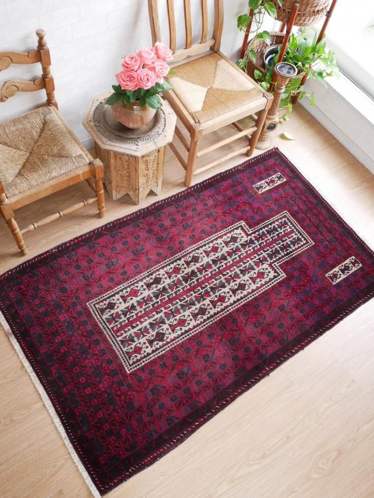 vintageラグ バルーチ アフガン絨毯 ヴィンテージ アンティーク vintageラグ バルーチ アフガン絨毯 ヴィンテージ アンティーク