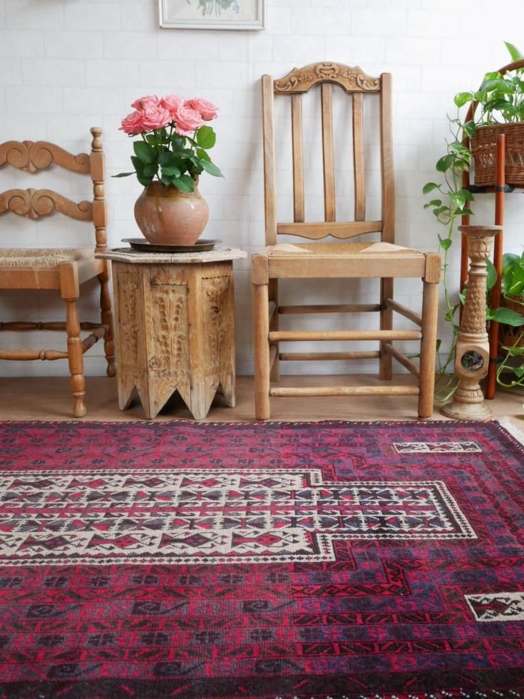 オールド絨毯 ヴィンテージラグ トルクメン チュワル トルクメン