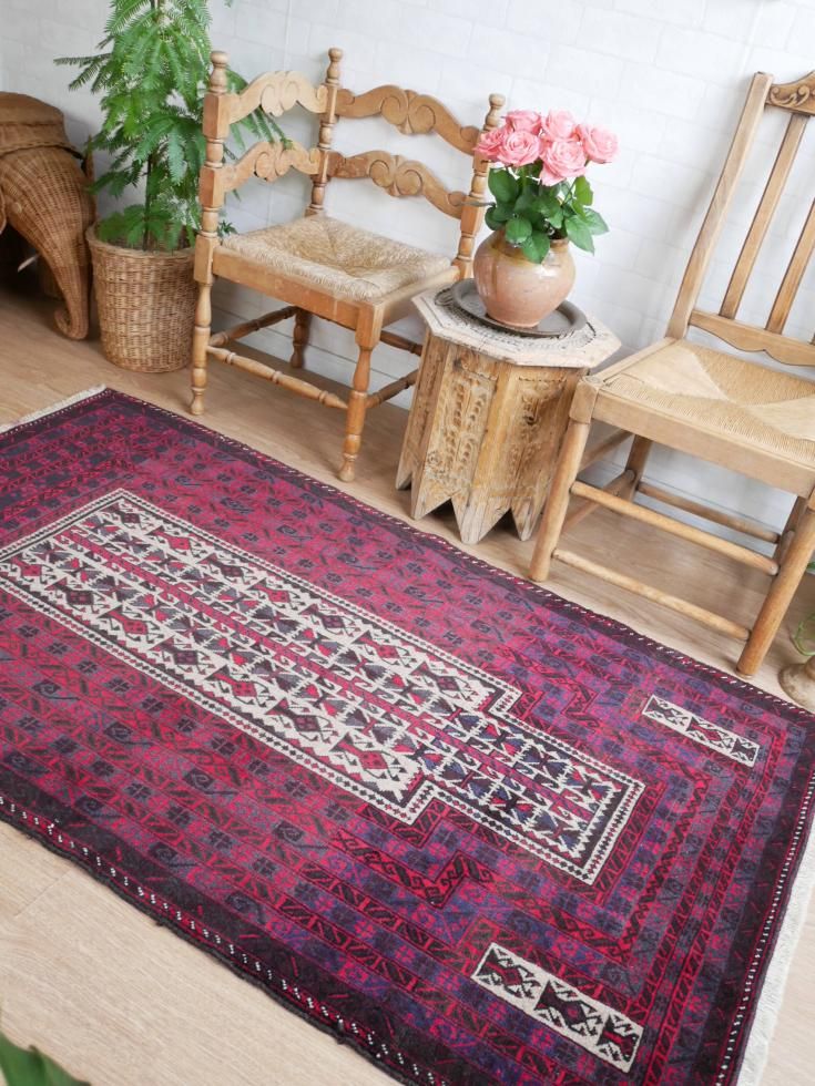 オールド絨毯 ヴィンテージラグ トルクメン チュワル トルクメン