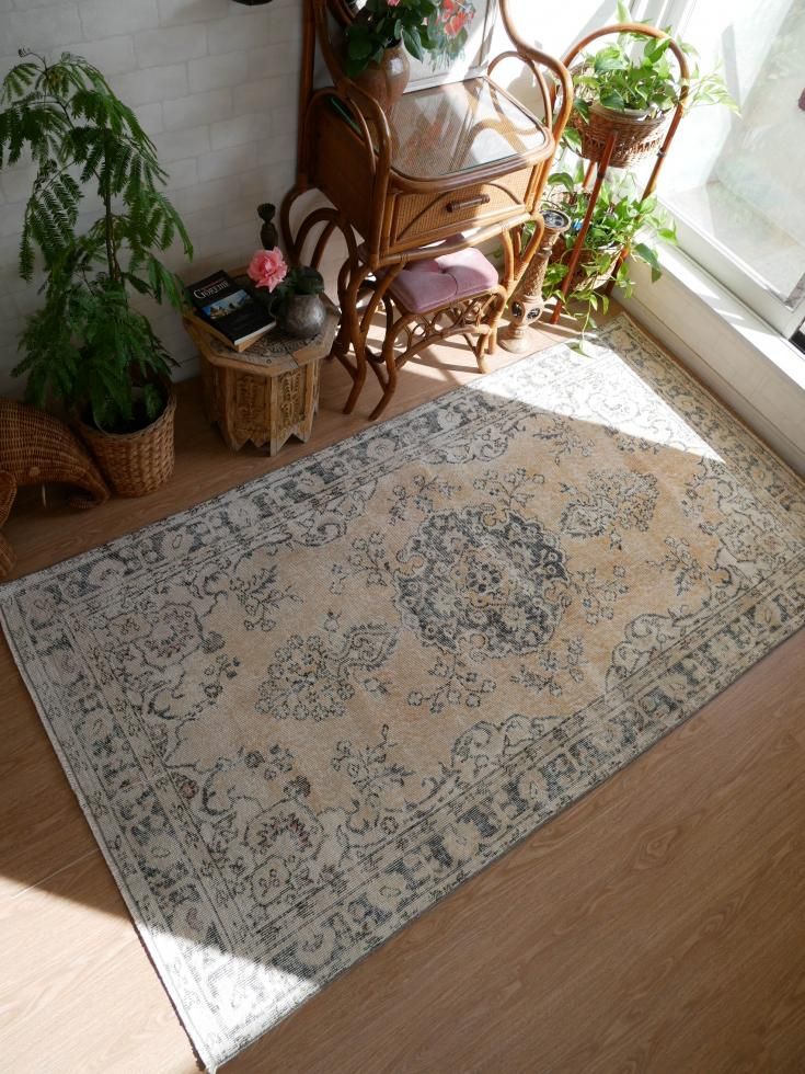 ペールトーン　トルコ　ヴィンテージ　ラグ　ターキッシュラグ ペールトーン トルコ ヴィンテージ ラグ ターキッシュラグ