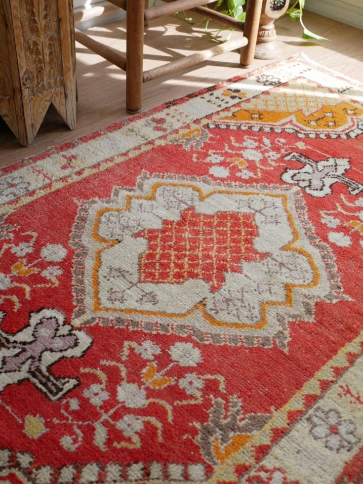 ヴィンテージターキッシュラグ オーバーダイラグ トルコラグ