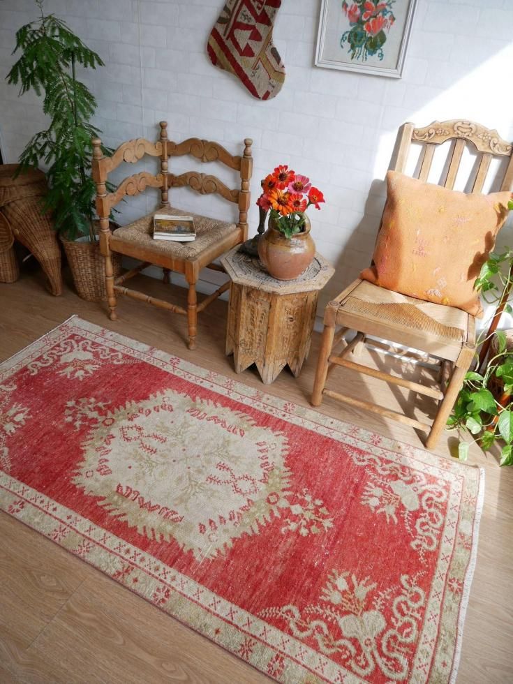 ヴィンテージターキッシュラグ オーバーダイラグ トルコラグ