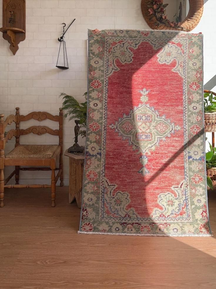 ヴィンテージターキッシュラグ オーバーダイラグ トルコラグ