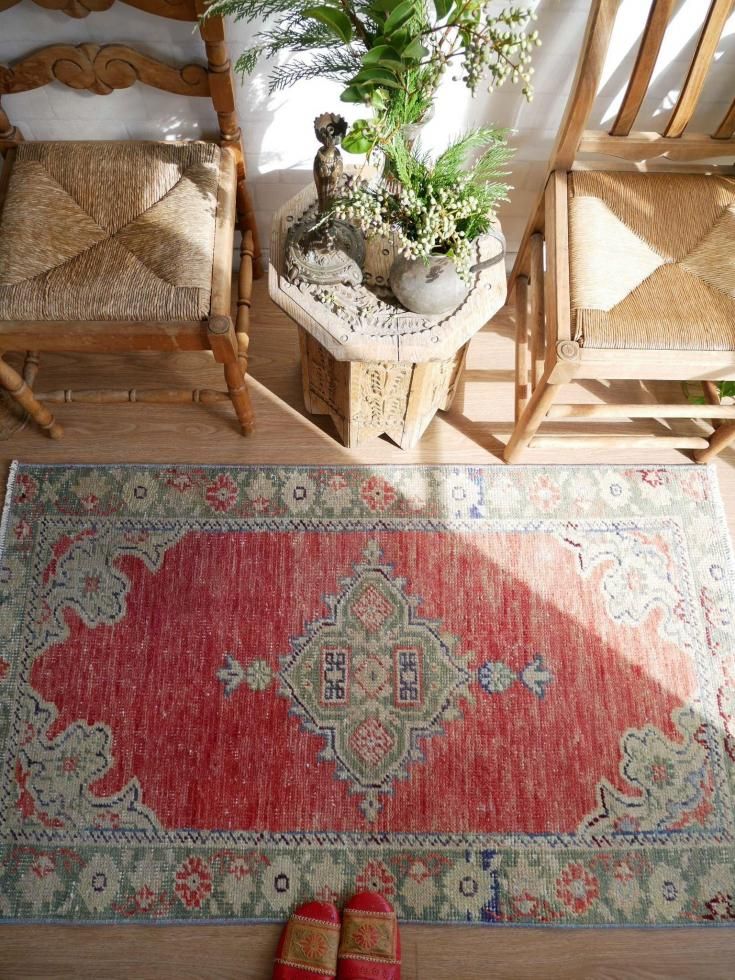 ヴィンテージターキッシュラグ オーバーダイラグ トルコラグ