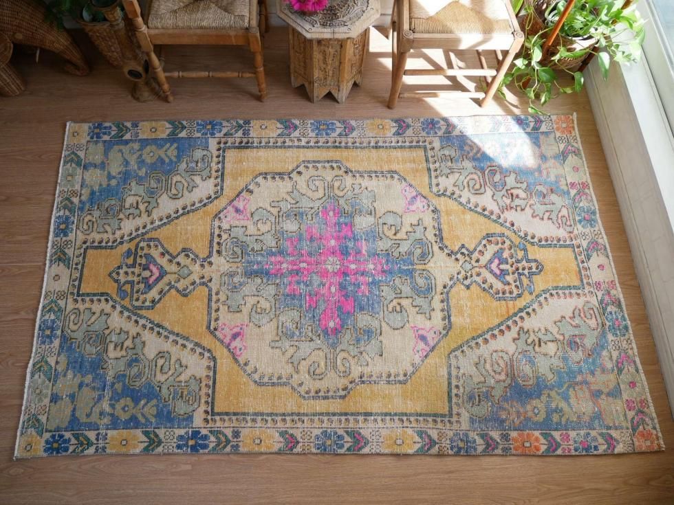 ヴィンテージターキッシュラグ オーバーダイラグ トルコラグ