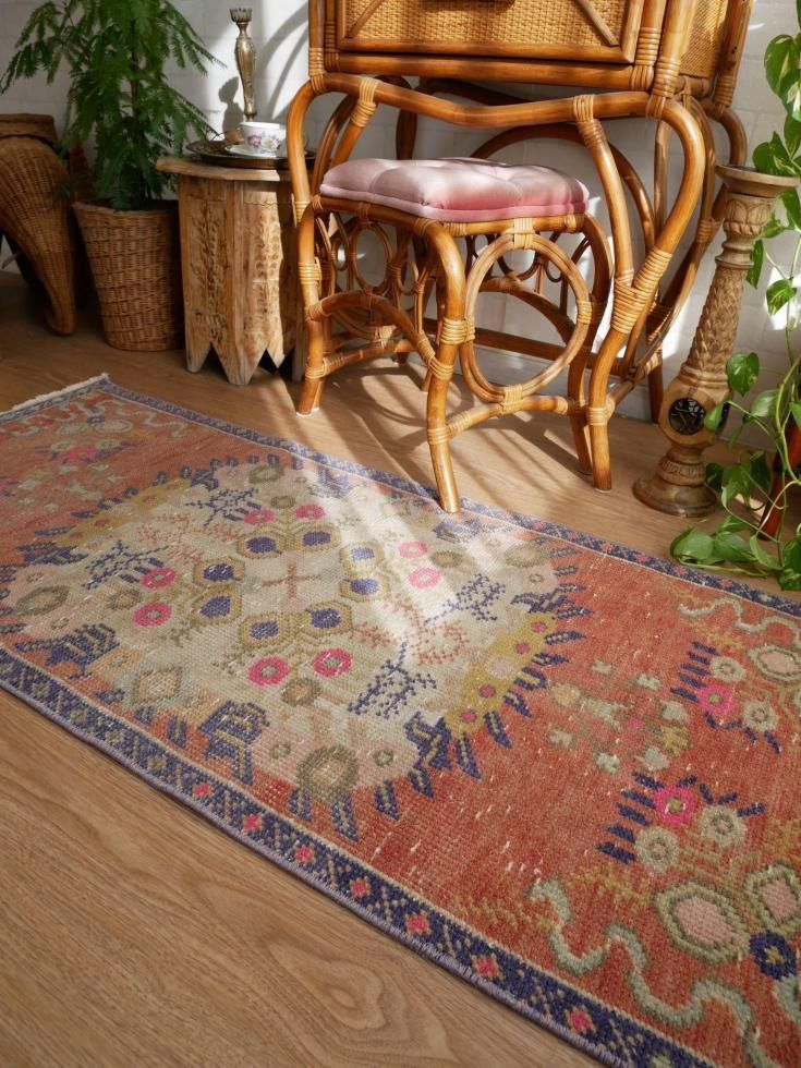 ヴィンテージターキッシュラグ オーバーダイラグ トルコラグ