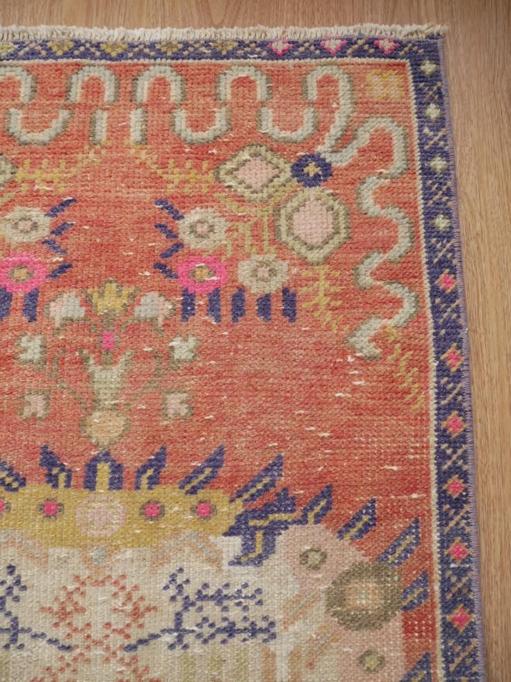 ヴィンテージターキッシュラグ オーバーダイラグ トルコラグ