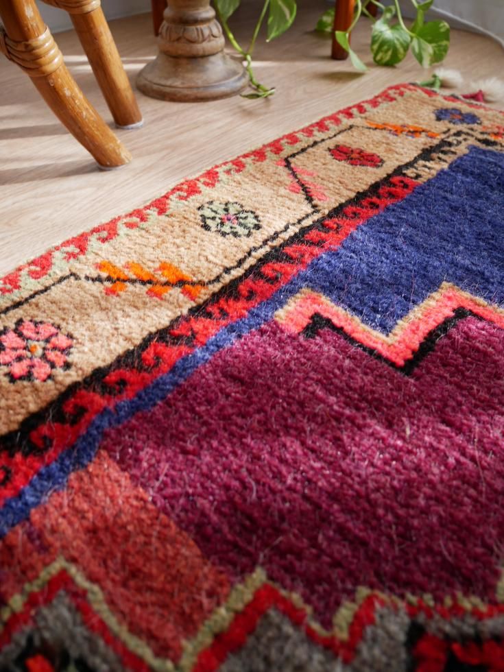 ヴィンテージターキッシュラグ オーバーダイラグ トルコラグ