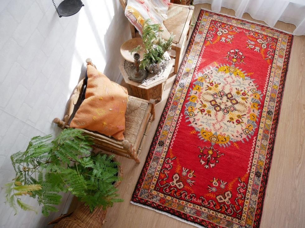 ヴィンテージターキッシュラグ オーバーダイラグ トルコラグ