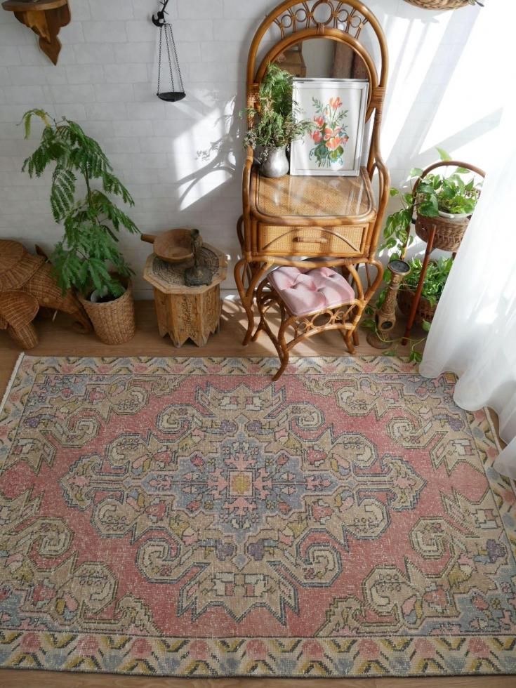 ヴィンテージターキッシュラグ オーバーダイラグ トルコラグ