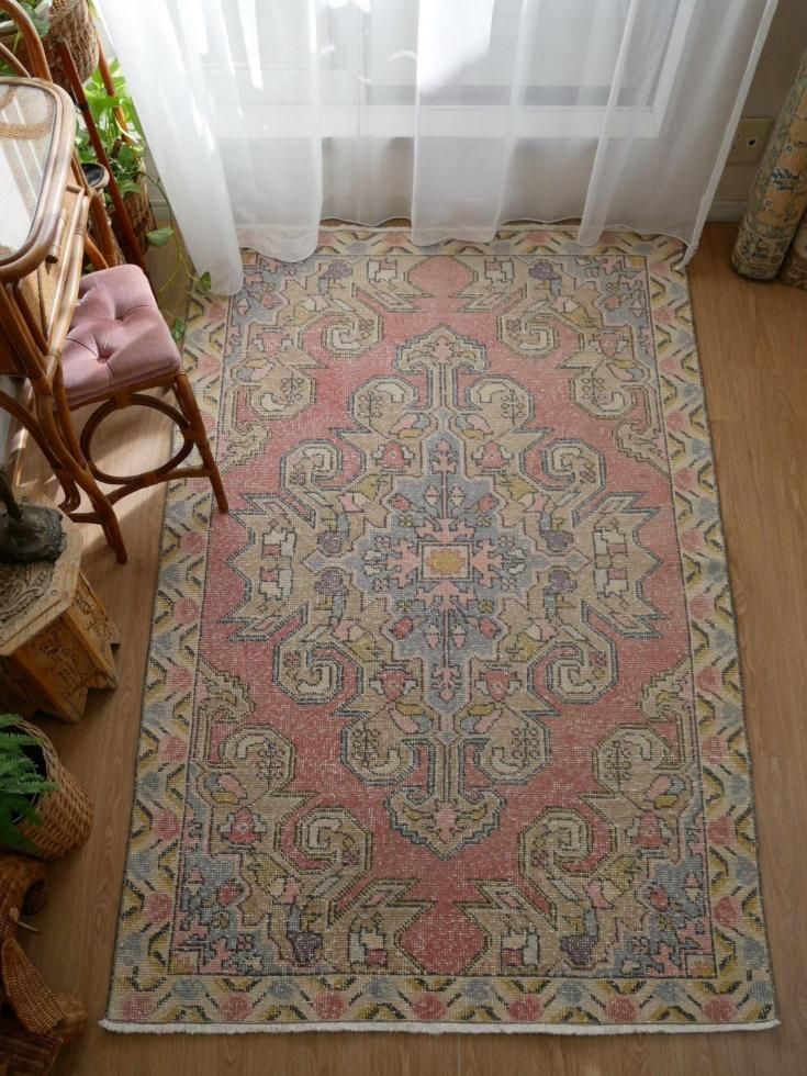 ヴィンテージターキッシュラグ オーバーダイラグ トルコラグ