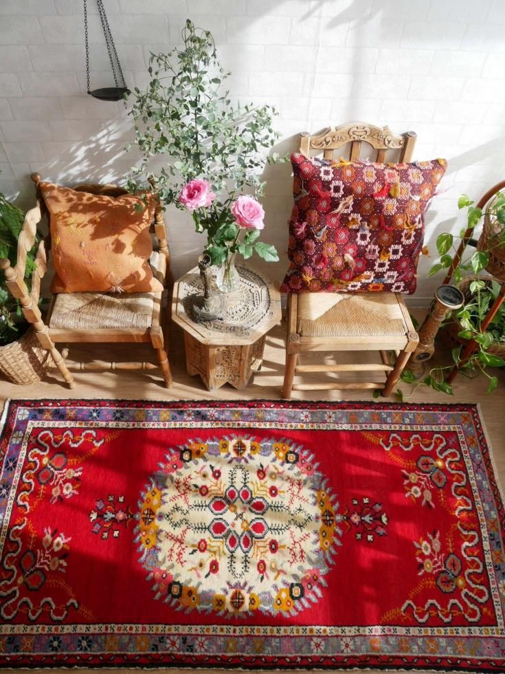 ヴィンテージターキッシュラグ オーバーダイラグ トルコラグ