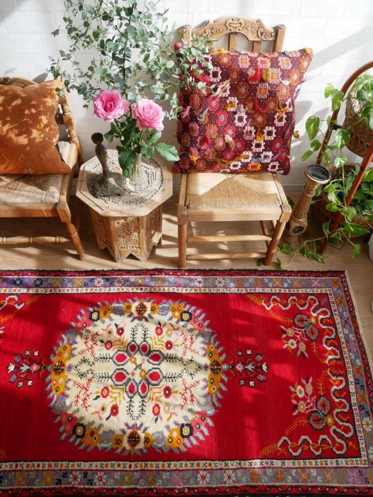 ヴィンテージターキッシュラグ オーバーダイラグ トルコラグ