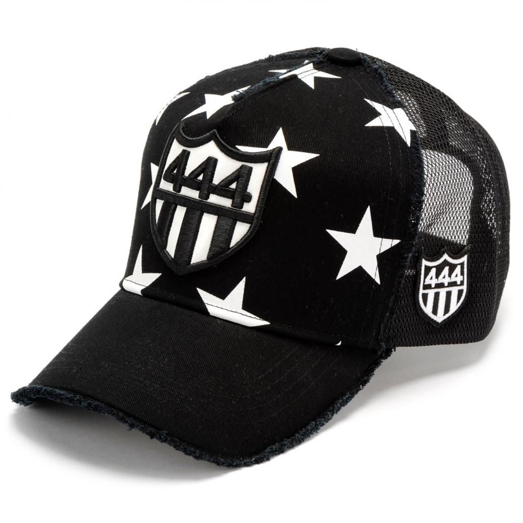 YOSHINORI KOTAKE 444キャップ ワッペン｜YK3DESTAR-444 BLK BLK WHT