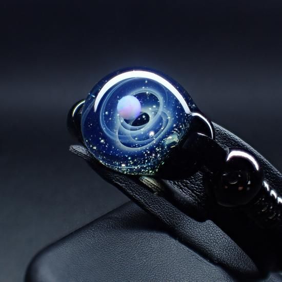 宇宙」 ガラスブレスレット/ ‐White Opal‐ - ガラスアクセサリー 宇宙」 ガラスブレスレット/ ‐White Opal‐ - ガラスアクセサリー