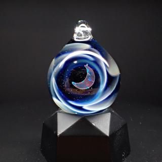 ✧1点物✧ガラスパーツ✧クリスタルガラス✧MoonLight✧ガラスストーン✧ 風月」ガラスペンダント 02 - ガラスアクセサリー ColorWorks