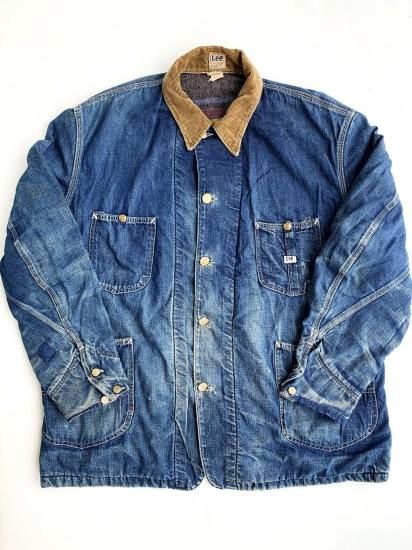 ジャケット・アウター 80s Lee 81-LJ Denim Chore Coat 1950's Long L Lee 81-LJ Blanket Lined Denim Chore Coat 42