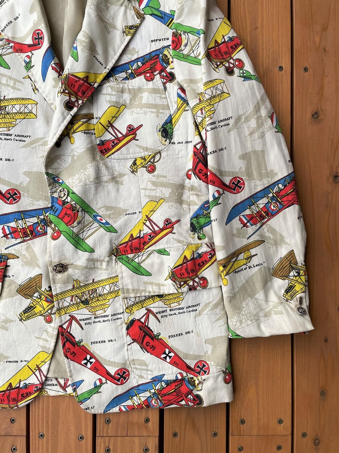 60s flight apparel inc cotton jacket総柄 FLIGHT APPAREL COTTON JACKET 60S 「飛行機柄」｜SAFARI