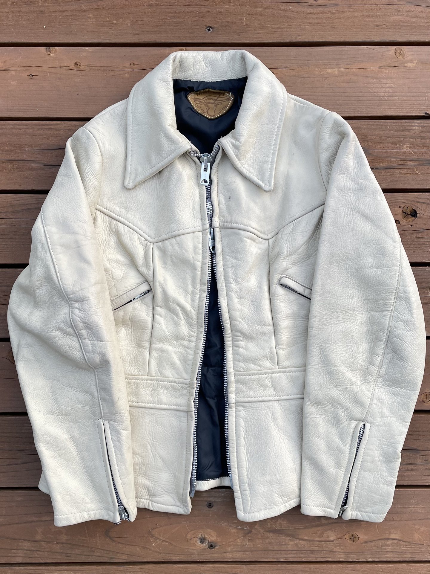 1960〜70's WHITE LEATHER JACKET by 