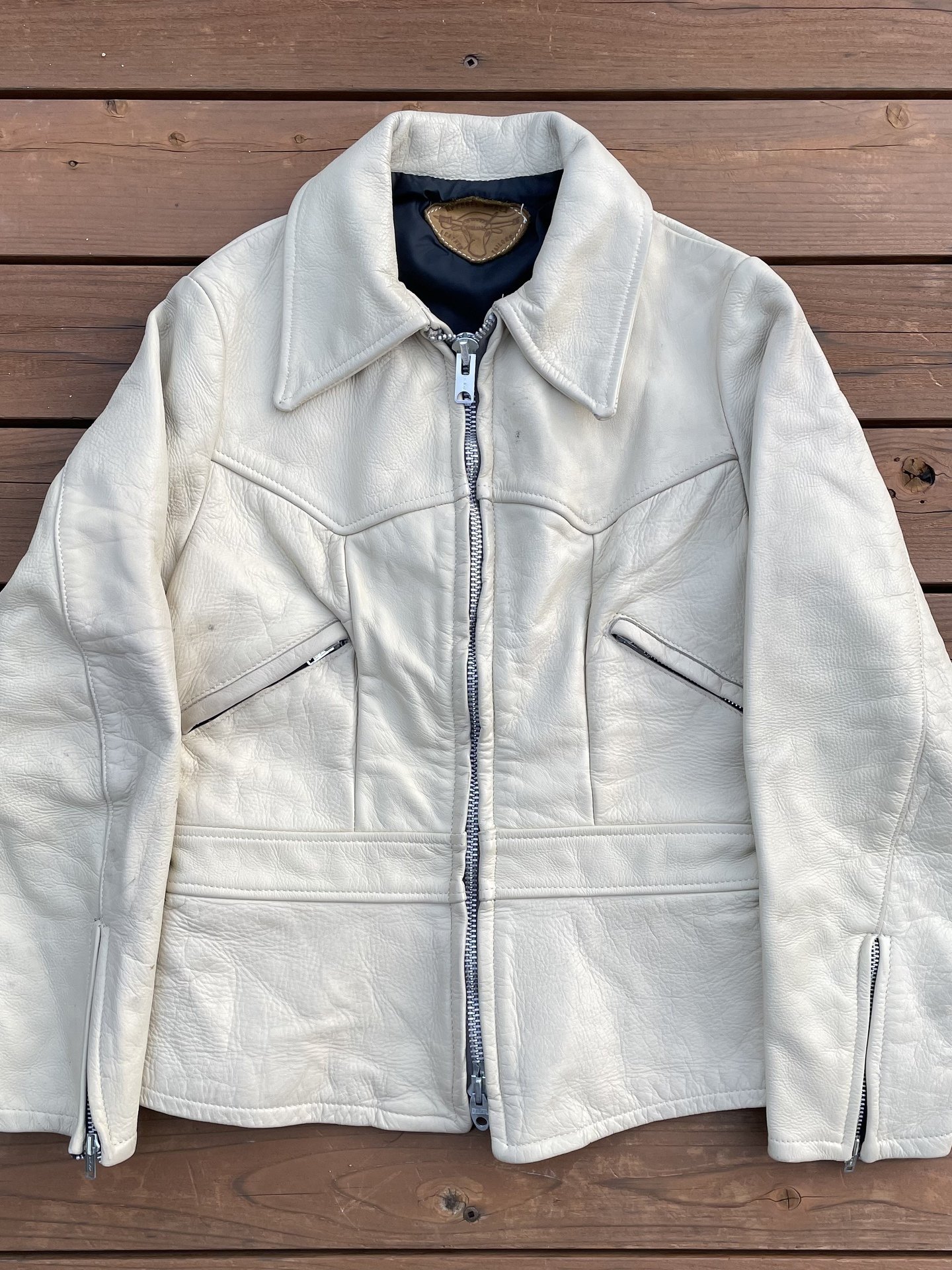 1960〜70's WHITE LEATHER JACKET by 
