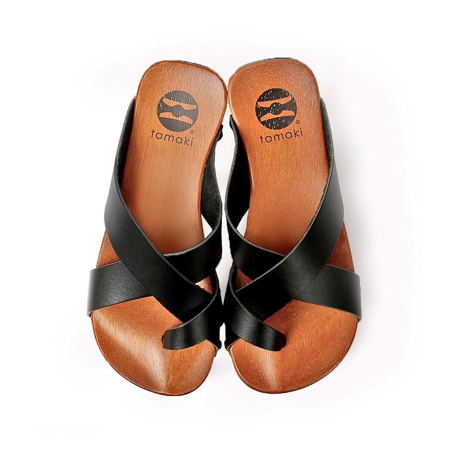 HAYABUSA ブラック - tamaki｜美しい姿勢へ導く木の履物【下駄とサボの