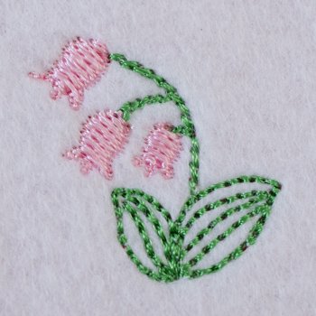 ワンコイン・デザインPack86（ミニミニモチーフB ４種類／すずらん、薔薇、麦、ナズナ）刺繍データ