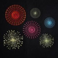 ワンコイン・デザインPack107（花火(fireworks) 6種類）刺繍データ