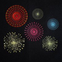 ワンコイン・デザインPack107（花火(fireworks) ６種類）刺繍データ
