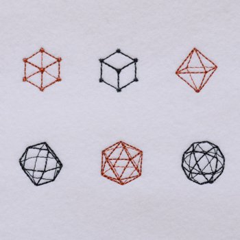 ワンコイン デザインpack128 幾何学模様 きかがく ６種類 刺繍データ