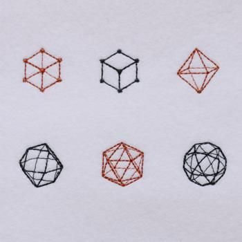 ワンコイン デザインpack128 幾何学模様 きかがく 6種類 刺繍データ ワンコイン デザインpack128 幾何学模様 きかがく 6種類 刺繍データ