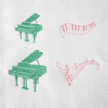 ワンコイン デザインpack132 楽器a ピアノ 鍵盤 音符 4種類 刺繍データ ワンコイン デザインpack132 楽器a ピアノ 鍵盤 音符 4種類 刺繍データ