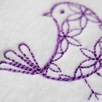 ワンコイン・デザインPack137(北欧風モチーフの鳥と花)刺繍データ ワンコイン・デザインPack137(北欧風モチーフの鳥と花)刺繍データ