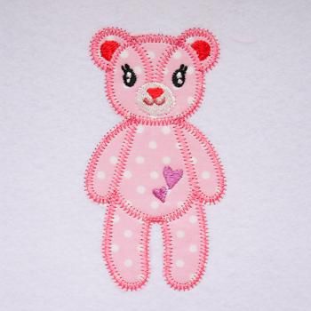 【ケティ】超美品 ジャンパースカート コーデュロイ クマ ワッペン刺繍 Aライン ワッペン 3D刺繍 わっぺん 特大 もこもこ クマ ワッペン 全商品