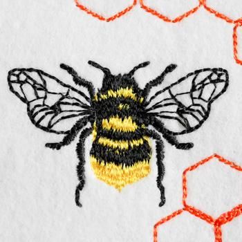 ワンコイン・デザインPack156（みつばち）3種類 刺繍データ