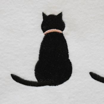 LOISIR／かわいい猫の刺繍✨コットンローンワンピース ネコアニマル ねこさん🐈‍⬛のキャミワンピース 今日は可愛いのたくさん作ります！