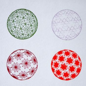 手鞠 てまり 手毬 刺繍 パープル 紫 桜 - メルカリ